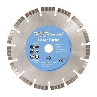 Diamanttrennscheibe Laser Turbo - Ø 230 mm