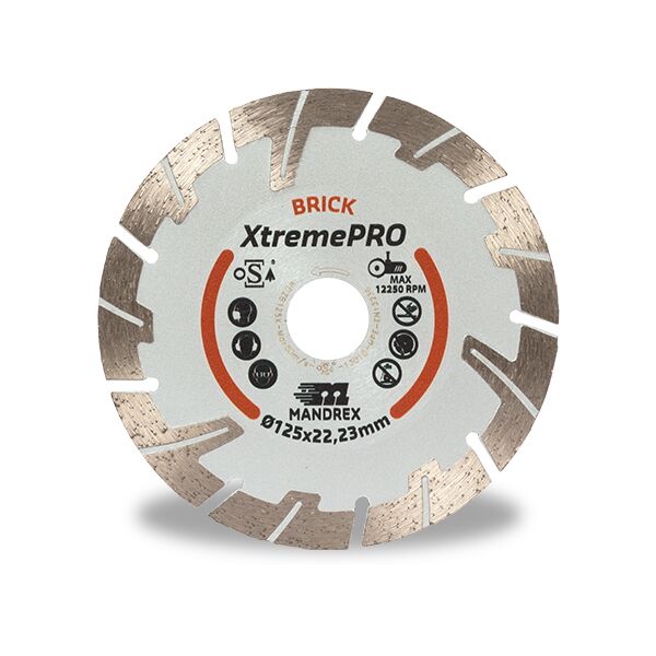 MandreX Diamond Cutting Disc Brick XtremePRO Ø 125 mm Bore 22.23 mm