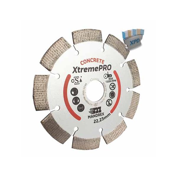MandreX Diamanttrennscheibe Concrete XtremePRO Ø 115 mm Bohrung 22,23 mm
