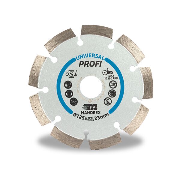 MandreX Diamanttrennscheibe Universal Profi Ø 125 mm Bohrung 22,23 mm