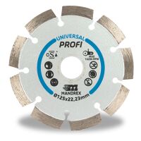 MandreX Diamanttrennscheibe Universal Profi Ø 125 mm Bohrung 22,23 mm