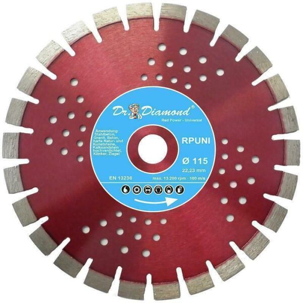 115 mm Red Power reinforced concrete