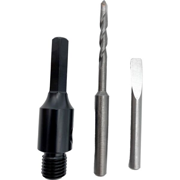 Hexagonal holder including drill bit